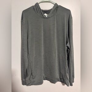 Nike Yoga Dri Fit Sweatshirt Hoodie Mens Large Gray Stretch Lightweight Pullover